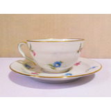 Taza Para Té De Porcelana Limoges Chastagner (d)