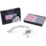 Juego De 2 Barajas De Poquer Royal, 100% Plastico, Juego D