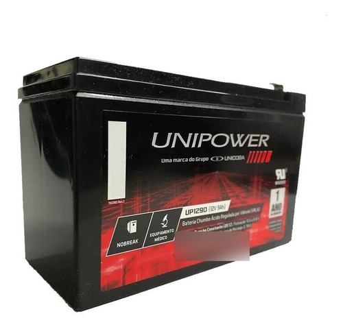 Bateria Unipower 12vdc 9ah 34w Hr1234w F2 Nobreaks Alarmes
