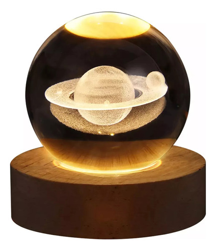 Lámpara 3d Night Light Crystal Sphere Planet Light