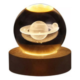 Lámpara 3d Night Light Crystal Sphere Planet Light