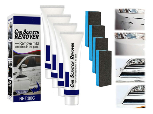 4×crema Pulidora Removedora Arañazos For Automóviles Paint B