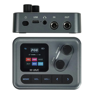 M Vave Pocket Amp Pedal Guitarra Multiefectos Con Pedal Delay 80 Presets 20 Simulaciones De Amplificador 20 Cab Ir Usb Audio Bluetooth Recargable Portátil Para Guitarra Y Bajo | Envío gratis