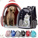 Mochila Acrílica Para Mascotas Para Perro, Gato Y Perro Con Vista Panorámica, Color Rojo