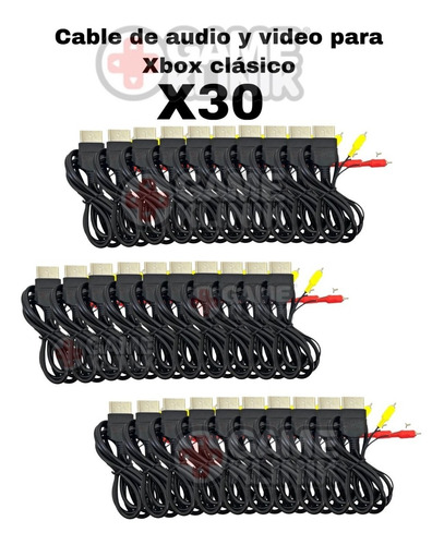 30 Lente Cable Av De Audio Y Video Rca Consola Xbox Clasico