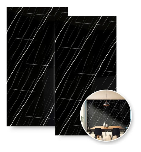 Deco Pvc Lamina Mármol Brillante  1.22x2.44m - Pack 2 | Meses sin interés