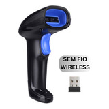 Leitor De Código De Barra Pdv Ean Laser Usb Wireless Sem Fio Cor Preto Bivolt