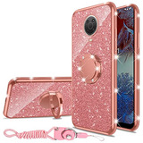 Funda Para Nokia G20 G10/6.3 Rosa Dorado Tpu Silicon