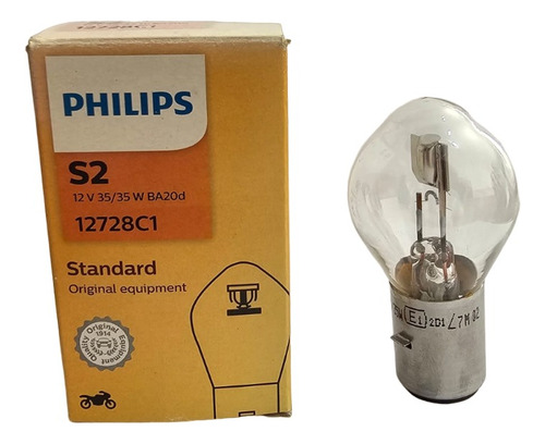 Lampara De Moto Delant. Philips S2 12728c1 Tipo Bosch Ba20d