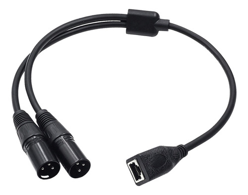 Cable Adaptador Doble Xlr De 3 Pines Macho A Rj45 Hembra, De