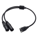 Cable Adaptador Doble Xlr De 3 Pines Macho A Rj45 Hembra, De