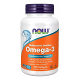  Omega-3 Now Molecularly Distilled 100 Softgels Importado