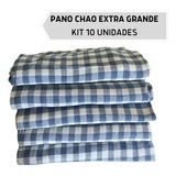 Kit 10 Pano De Chao Atacado Limpeza Saco Xadrez Grande 