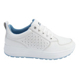 Tenis Casual Flexi De Piel 7205 Blanco Dama Original Msi