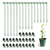 30 Estacas De Soporte Para Plantas Con 30 Clips Para Plantas