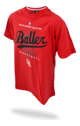 Remera Niños Niñas Kids Royalty Rojo Baller Brand Basquet