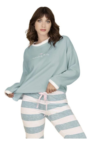 Pijama So Pink Invierno Remera Polar Pantalon Algodon 11673
