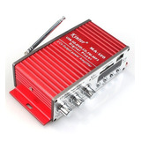 Amplificador Potencia Audio 12v Usb Sd Bluetooth Remoto Fm