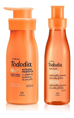 Kit Tododia Mango Rosa Agua De Coco Natura