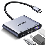 Adaptador Usb C A Hdmi, Adaptador Hdmi A Usb C Con Cd De Víd