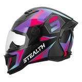 Capacete De Moto Stealth Concept Lançamento Viseira Cristal