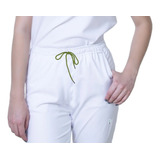 Pantalon Dama Blanco Antifluidos Strech Pijama Quirurgica