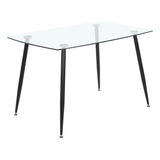 Mesa De Centro Decorativa Glass 130 Cm Opt Cor Preto