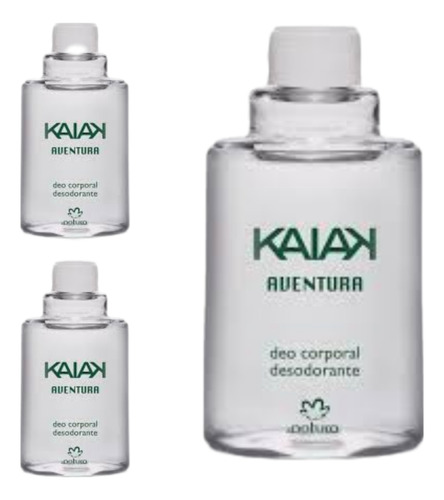 Kaiak Aventura Masculino. Kit Com 03 Deo Corporal.