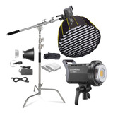 Iluminador Led Godox La150d + Softbox 140cm + Tripé Girafa Cor Da Estrutura Preto Cor Da Luz Daylight 110v/220v