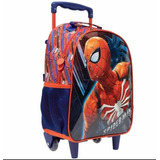 Mochila De Rodinha Infantil Tamanho 16 Homem-aranha R Xeryus Cor Cinza-escuro Desenho Do Tecido Homem Aranha