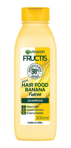 2 Pzs Garnier Hair Food Banana Shampoo Fructis 300ml