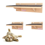 Playground Gatos Prateleiras E Degraus Mdf Nekocat Kit 03pcs