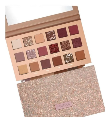 Paleta De Sombra Nude 18 Cores Cinderela Febella Makeup 