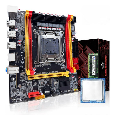 Kit Placa Mae + Cpu Intel Xeon + Memória Ram 