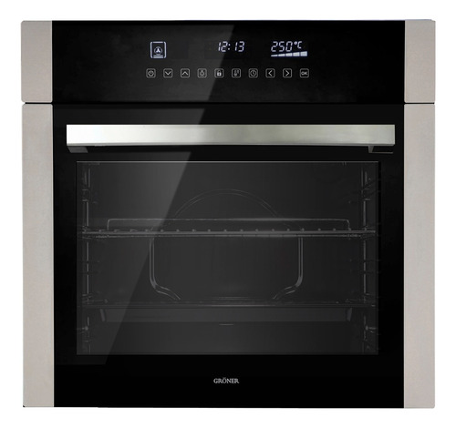 Horno Eléctrico Empotrable Gröner Inox Touch Triple Vidrio 