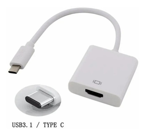 Cable Adaptador Usb Tipo C 3.1 Macho A Hdmi Hembra 