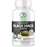 Maca Orgánica Negra 60 Cápsulas - Adaptogen - Certificado.
