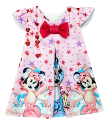 Vestido Batita Niña Bebé Casual Minnie Mouse