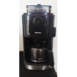 Cafetera Philips Grind & Brew Hd7767 Automática Negra Y Meta