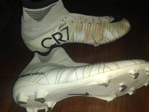 botines cr7 blancos