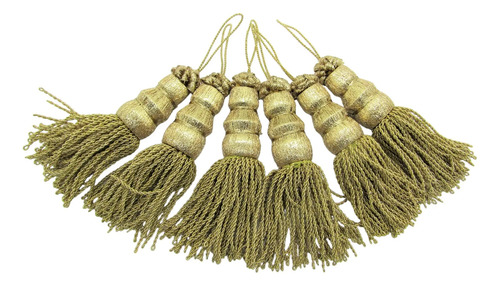 Borla De Hilo Metálico Largo 14 Cm Docena (num 2)