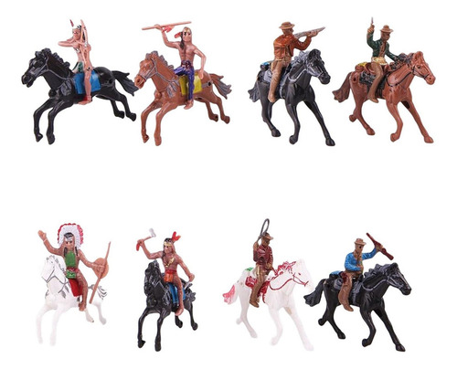 Higher Quality Juego De 8 Juguetes De Vaquero De Caballos