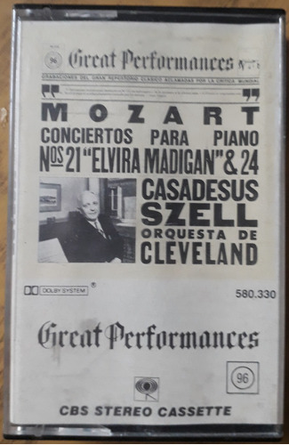 Mozart Great Performances Orquesta Cleveland Cassette 1984