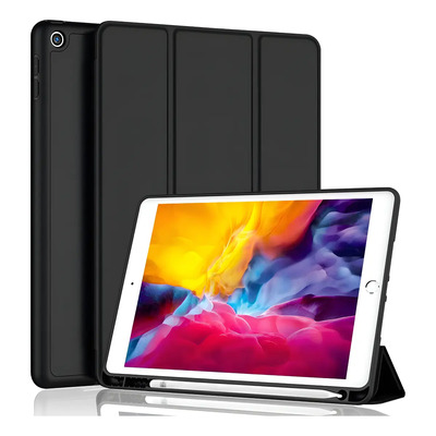 Funda Para iPad 9.7\u002FiPad 6 generación 2018 (a1893 a1954)\u002FiPad 5 generación 2017 (a1822 a1823)\u002FiPad Air 2 (a1566 a1567)\u002FiPad Air (a1474 a1475 a1476) Soporte Plegable Y Smart Cover Magnético negro Slim | Meses sin interés
