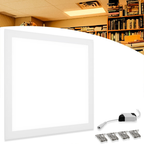 Plafon Led Luminaria Embutir 40w 40x40 Painel Bivolt Quente Cor Branco Quente 110v/220v