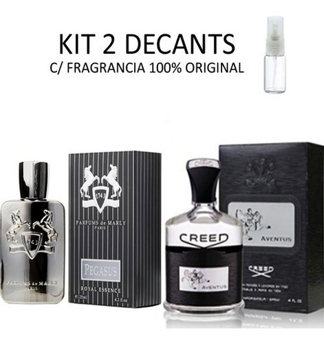 Kit 2 Decants 5ml : Creed Aventus + Pegasus De Marly + B!