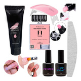 Kit Unha Polygel Poligel Lixa Cabine Unha Gel Molde F1 Prime