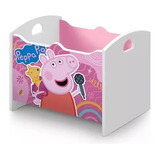 Caixa Baú Organizadora De Brinquedos Infantil Peppa - Rosa