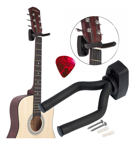 Kit 2x Suportes Parede Ajustável P/ Pendurar Violão/guitarra