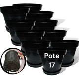 10 Vaso Pote 17  +10 Prato 14cm P/ Planta Orquídea Cymbidium